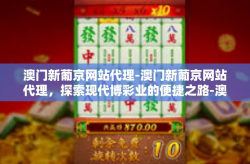 澳门新葡京网站代理-澳门新葡京网站代理，探索现代博彩业的便捷之路-澳门新葡京网站代理