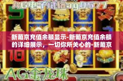 新葡京充值余额显示-新葡京充值余额的详细展示，一切你所关心的-新葡京充值余额显示