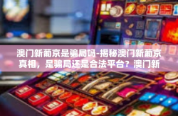 澳门新葡京是骗局吗-揭秘澳门新葡京真相，是骗局还是合法平台？澳门新葡京是骗局吗