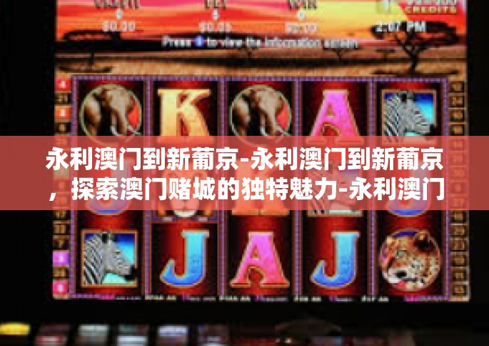 永利澳门到新葡京-永利澳门到新葡京，探索澳门赌城的独特魅力-永利澳门到新葡京