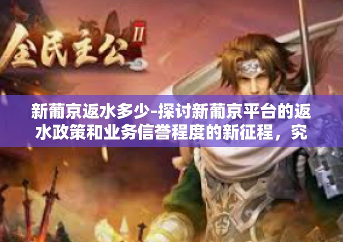 新葡京返水多少-探讨新葡京平台的返水政策和业务信誉程度的新征程，究竟能够享受多少返水权益？新葡京返水多少