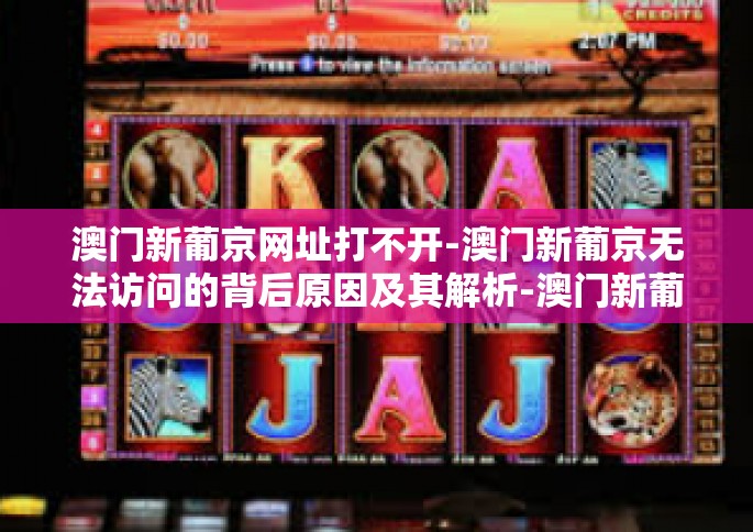 澳门新葡京网址打不开-澳门新葡京无法访问的背后原因及其解析-澳门新葡京网址打不开